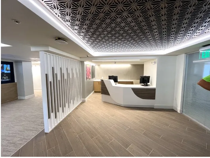 Finished reception area at handover